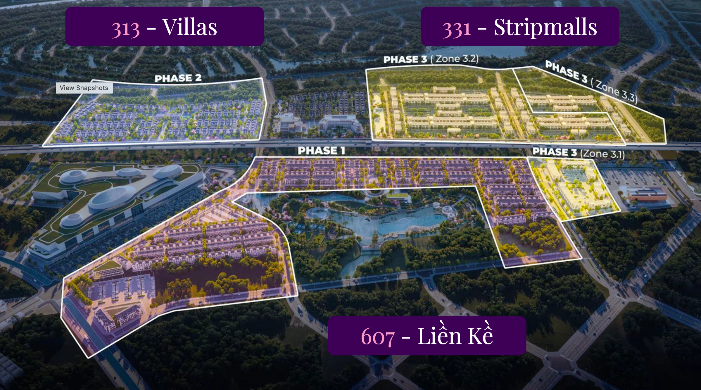 Mặt bằng phân khu Miền Thương Phú