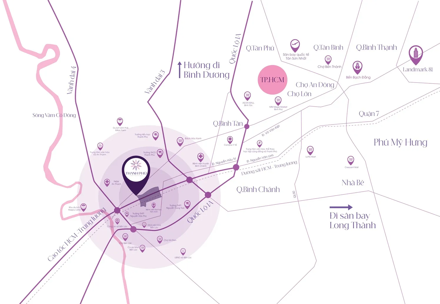 Bản đồ vị trí Thanh Phú Centre Point